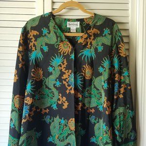 Oriental-inspired 100% Silk Tunic-style Blouse